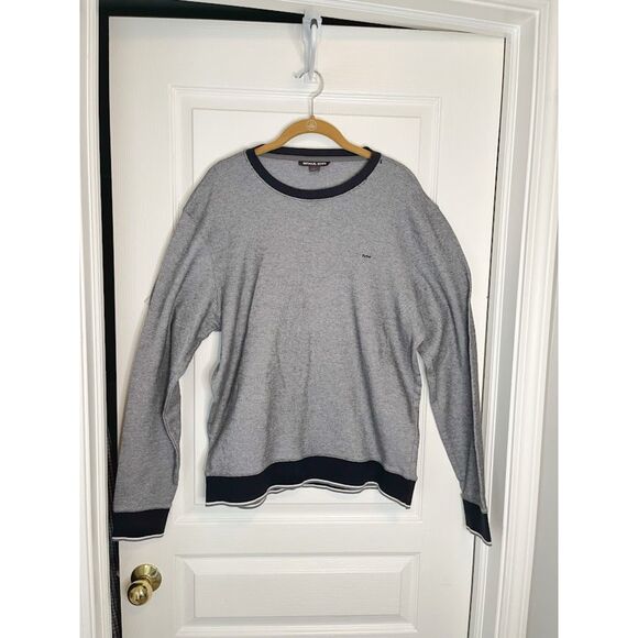 Michael Kors 100% Cotton Knit Crewneck Long Sleeve Pullover Embroidered Sweater - Picture 1 of 12